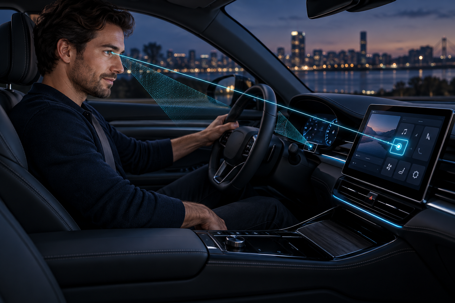 Driver gaze toward a cockpit interface
